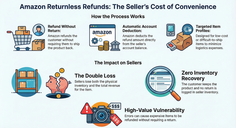 How Amazon returnless refunds affect sellers