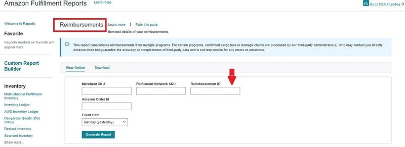 Amazon lost inbound claims process