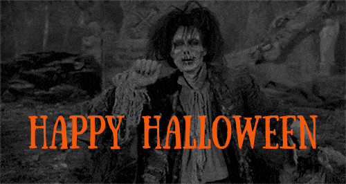 Happy Halloween spooky graveyard background