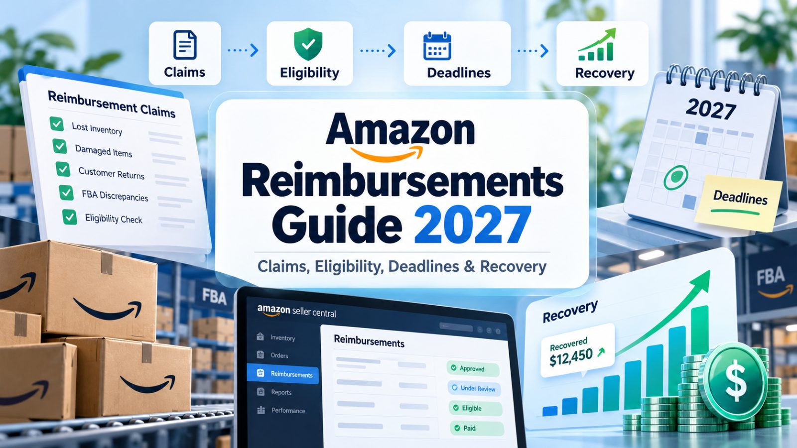 Amazon reimbursements guide 2027: claims, eligibility, deadlines and recovery for FBA sellers in Seller Central