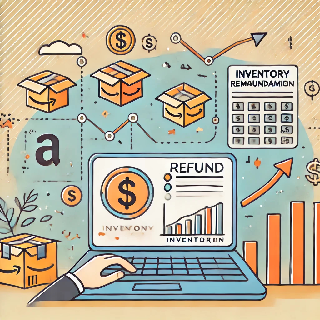 FBA inventory reconciliation refund dashboard illustration