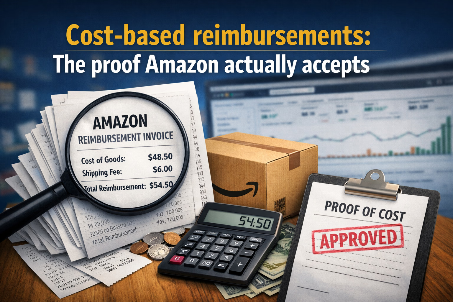 Cost based reimbursement invoice proof graphic